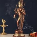 Pure Brass Ardhanarishwara Statue | 19" x 8" x 6.5" | 6.5 kg | Dual Tone Chola Finish | Half Shiva Half Parvati | Sacred Hindu Art | Jaipurio